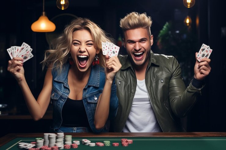 Tampilan meja AduQ di platform toto168 dengan dealer dan pemain
